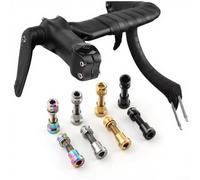 Bicycle Front Fork Locking Kit Alloy Screws And Nuts M5 17mm And 19mm Lengths Suitable For Handlebar And Carbon Fiber Riser Use(M5-19MM Colorfu)