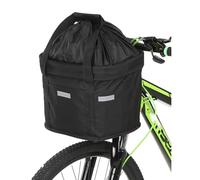 Bicycle Front Pet Basket, Collapsible Dog Cat Carrier with Handles & Reflectors for Cycling Trips