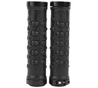Bicycle Grips Anti Skid Rubber Bike Handlebars Lock On Mountain Road Bike Grips Ergonomic Comfortable Durable Non Slip TPR Rubber Material for Mountain Biking Road Cycling Black