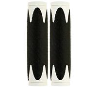 Bicycle grips Velo D2 Black-White 130mm Comfortable handlebar grips pair