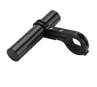 Bicycle Handle Bar Extender Mount Durable Lightweight Carbon Fiber Tube Extension Lamp Holder for Most Bikes Black 10cm