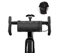 Bicycle Handlebar Bag, Bicycle Bag, Handlebar Bags with Shoulder Strap, 2.5 L Waterproof Bicycle Bag, Front Handlebar, Bicycle Handlebar Front Bag, for Mountain Bike, Road Bike, Black