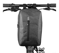Bicycle Handlebar Bag, Weather-Resistant Oxford Cloth Cycling Front Pack with Reflective Strips for Mountain Bike Commuting, Grey(. Grey)