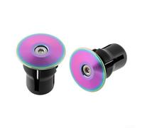 Bicycle Handlebar End Caps Aluminium 22 mm Expanding Pair | Expanding insert, secure hold, 16-22.7 mm fit, prevents slipping, easy to put on