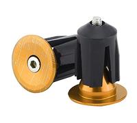 Bicycle Handlebar End Caps Plugs Mountain Bike High Strength Corrosion Resistance (Gold)