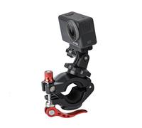 Bicycle Handlebar Mount Motorcycle Clamp Tube Mount Compatible with DJI Osmo Action 5 Pro 4 3 Insta 360 GO 3 for GoPro Hero Black 13 12 11 10 9 Bicycle Action Camera Accessories - 360° Rotatable