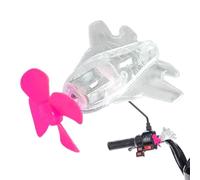 Bicycle Handlebar Ornament | Handlebar Mount with Airplane Decoration for Motorcycles | Adhesive Ornament with Wind Energy and LED Lights, Car Decoration for Unisex