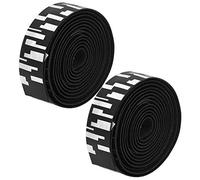 Bicycle Handlebar Tape Comfortable Gripping Damping for Long Distance Cycling EVA/PU 2.1m 2PCS (Black White)