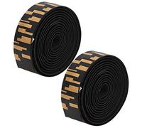 Bicycle Handlebar Tape Comfortable Gripping Damping for Long Distance Cycling EVA/PU 2.1m 2PCS (gold black)