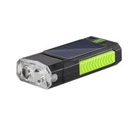 Bicycle Headlight and Horn, USB/Solar Dual Charging, 3 Light Modes, Power Display, 4000mAh Battery, Compact 12.2 x 5.5 x 2.6cm for Safety and Convenience