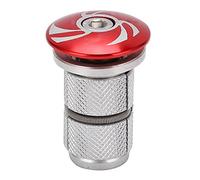 Bicycle Headset Compression Plug Durable Aluminum Alloy Bike Steerer Top Cap Expander for Mountain Road Bikes Carbon Fiber Aluminum Iron Head Tube Standard 1 1/8 28.6mm Head Tube (Red)