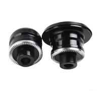 Bicycle Hub Adapter Converter Kit Quick Release To Thru Axle End Cap Front 9-15mm Rear 10-12mm Black Aluminum(10 * 135mm)