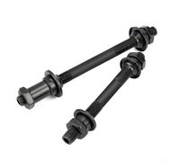 Bicycle Hub Axle Adapter, Carbon Steel Hollow Shaft for Front Rear Quick Release Conversion, 108mm/144mm Length, 9.5mm Diameter, Black(Front +Rear)