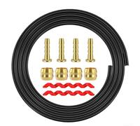 Bicycle Hydraulic Brake Line Set For Bh59 And Bh90 Systems, 2.5m Abs Stainless Steel Hose Kit With Olives And Needles, White Color(BH59 Black)
