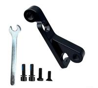 Bicycle hydraulic disc brake adapter converting sidemount mounts to flatmount calipers, compatible with specific sizes and caliper models for effective braking (Black)