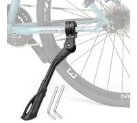 Bicycle Kickstand, Adjustable Bike Kickstand, Heavy Duty Kickstand for Bicycle, Mountain Bike Side Stand, Universal Road Bicycle Kick Stand Support for Kids Adults 24, to 29 Inches Wheels Black