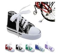 Bicycle Kickstand,Personalized moto foot support small shoe motorbike side stand Kickstand Extension Pad 1pc Motorcycle Stand Cute Mini Canvas Shoes Side Stand Motorbike Accessories (Black)