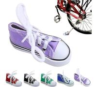 Bicycle Kickstand,Personalized moto foot support small shoe motorbike side stand Kickstand Extension Pad 1pc Motorcycle Stand Cute Mini Canvas Shoes Side Stand Motorbike Accessories (Purple)