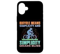 Bicycle means simplicity and simplicity means bliss - Biker Case for iPhone 16 Plus