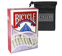 Bicycle Mirage Deck - Bicycle Magic Trick Deck - Includes Cascade Card Bag (Red)