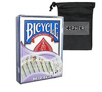 Bicycle Mirage Deck - Bicycle Magic Trick Deck - Includes Cipher Card Bag (Blue)