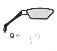 Bicycle Mirror Wide Angle Convex Rear View Mirror Rotatable Handlebar Mount for Cycling Scooter Black(right metal)