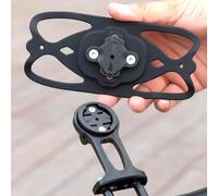 Bicycle Mobile Phone Holder with 360 Degree Rotation for 4-7 Inch Smartphones, Non-Slip Silicone Bicycle Mount Compatible with Garmin Computers, Black