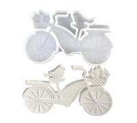 Bicycle Mold - Bird On Bike Design Non-Stick Mould, 3D Silicone Candle Making Molds | Food Grade Casting Supplies for Resin Soap Wax Plaster DIY Art Craft Home Office