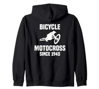 Bicycle Motocross Since 1945 Bicycle in the Jump Zip Hoodie
