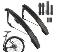 Bicycle Mudguard Set - Adjustable Mudguard, Lightweight Wheel Protection, Splash Guard System, Flexible Attachment, Reliable Defence Protection for Trekking Bike, Everyday Tours, City Traffic Training
