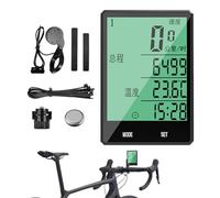 Bicycle Odometer - Digital Speedometer with Automatic Backlight | Waterproof Wireless Bike Computer with 7cm LCD Screen - For Night and Beginner Cyclists