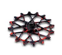 Bicycle Part Oil Resistant Rear Derailleur 16T/14T12T for Sram for Shimano Jockey Wheel Guide Ultralight Aluminium Frame Ceramic Bearing (16T-Black Red Camouflage)