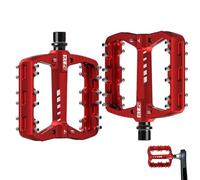 Bicycle Pedal, 2 Pieces Pedals, Wide Platform Pedal, Flat Aluminium Alloy, Non-Slip DU Bearings, Lightweight, for Bicycles
