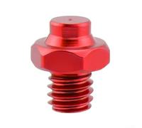 Bicycle Pedal Cleats CNC Machined from Aluminum Alloy Featuring Hexagonal Anti-Slip Nail Layout for Pedal Optimization (Red 12PC)