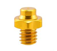 Bicycle Pedal Stopper Components CNC Produced from Aluminum Alloy with Hexagonal Anti-Slip Nail Geometry for Pedal Alignment Support (Golden 12PC)