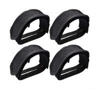Bicycle Pedal Straps 2 Pairs Anti-Slip Adjustable Foot Block for Road Cycling Fixed Nylon Strap Replacement for Black 26cm Max