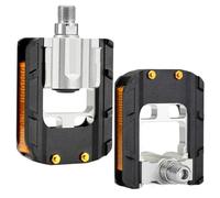 bicycle pedals Bicycle Foldable Pedals Anti-Skid Universal Aluminium 9/16 Pedal For Mountain Bike Folding Road(Black)