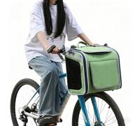 Bicycle Pet Bag | Multi - Functional Breathable & Spacious | Skylight Design for Cats & Small Dogs(Green)