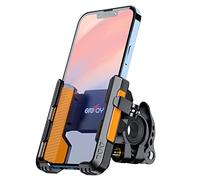 Bicycle Phone Holder 1S Quick Installation Drop-proof Motorcycle Phone Holder, 360° Rotating Phone Mount for 4.7‘’-7"' Mobile Phone, Suitable for Mountain Bike, Scooter, Electric Bike (Orange1)