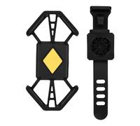 Bicycle Phone Holder, Flexible Silicone Shock Absorbing Holder Clip | Bicycle Phone Holder for Adults Travel Tourism Running Travel, Black, Se référer au descriptif, Refer to description