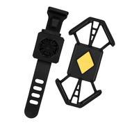 Bicycle Phone Holder, Holder with Flexible Silicone Clip, Smartphone Mount for Bike | for Adults Travel Tourism Running Travel, Black, Se référer au descriptif, Refer to description