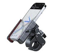 Bicycle Phone Holder Mount, Bike Motorcycle Handlebar Phone Mount Clamp ATV Scooter Phone Clip with One Hand Operation for iPhone Samsung 4.5-7" Smartphone, 360° Rotation & Camera Friendly