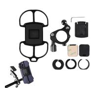 Bicycle Phone Holder - Universal Adjustable Shockproof Clamp | Phone Handlebar Mount | For Bike Trips Video Calls Navigation Video Recording Live Streaming GPS Display