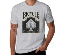Bicycle Playing Cards T-Shirt Aesthetic Clothing Anime Clothes Mens Graphic t-Shirts Big and Tall 1 Grey XL