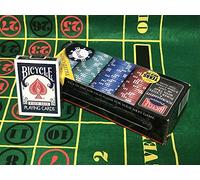 Bicycle Poker Chip Set: 100 Count, 8g, 3.8cm, Classic Style, Unisex, Adult, 180+ Age, Strategy Game, Portable, English, FFP Certified
