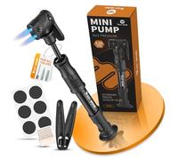 Bicycle Pump Mini Bike Pump Aluminum Alloy Cycle Pump for Presta & Schrader Valve, Portable Lightweight Bike Tyre Pump Fast Tyre Inflation Mini Air Pump For Mountain Road Bike Ball Pump (Blace 3-Set)