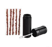 Bicycle Puncture Repair Kit with Stainless Steel Tools and 5 Rubber Strips, Professional Tyre Patch Set for Mountain Road Folding Bikes, No-Rust Maintenance gears for Cyclists