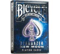 Bicycle Stargazer New Moon Playing Cards - 1 x Showstopper Card Deck, Easy To Shuffle and Durable, Great Gift For Card Collectors, Silver