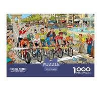 Bicycle Race Sprint on The Champs-Élysées Wooden Jigsaw Puzzle Waterproof 1000 Piece Puzzles for Adults Fun Home Decoration