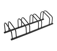 Bicycle Rack 4-Bike Black Galvanised Steel Space-Saving 35x42x38cm High-Low 55mm